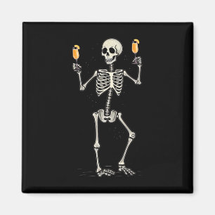 Halloween Skeleton Drink Peach Bellini Schwanz Magnet