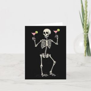 Halloween Skeleton Drinks Kosmopolitischer Schwanz Karte