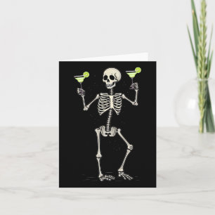 Halloween Skeleton Drinks Margarita Schwanz Karte