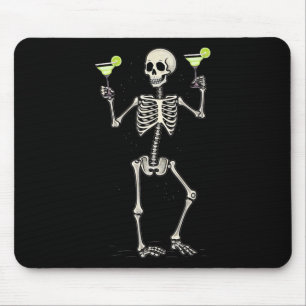 Halloween Skeleton Drinks Margarita Schwanz Mousepad