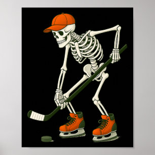 Halloween Skeleton Eishockey Kostüm Funny Men Bo Poster