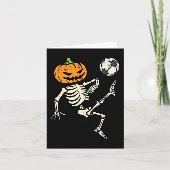 Halloween Skeleton Fußball Kostüm Junge Kind Karte (Vorderseite)