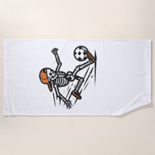 Halloween Skeleton Fußball-Kostüm Männer Strandtuch