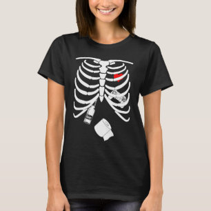 Halloween Skeleton Game Handle Bier Toilettenpapie T-Shirt