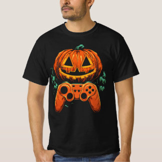 Halloween Skeleton Gamer Gamer Boys Men Kid T-Shirt