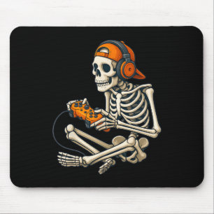 Halloween Skeleton Gamer Headphones Video Gaming C Mousepad