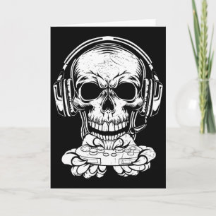 Halloween Skeleton Gaming Spooky Cloud Video Ga Karte