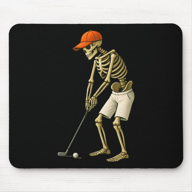 Halloween Skeleton Golf Kostüm Funny Men Boys Kind Mousepad (Vorne)