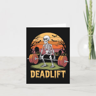 Halloween Skeleton Gym Workout Gewicht Lif Karte