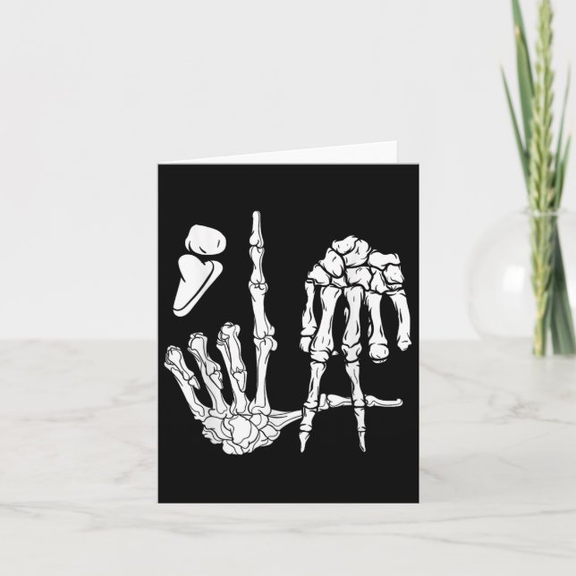 Halloween Skeleton Hand Comma La Punctuation Kamal Karte (Vorderseite)