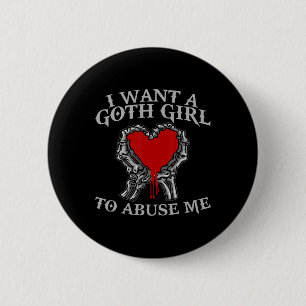 Halloween Skeleton Hand Wollte ich ein Goth Girl z Button