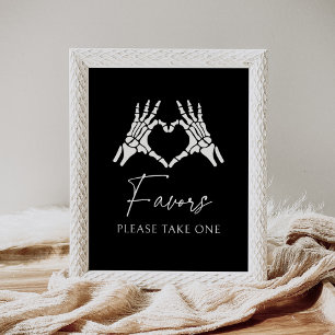 Halloween Skeleton Hands Baby Shower Favoriten Sch Poster