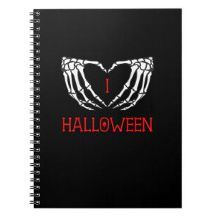 Halloween Skeleton Hands bilden Herz-Gotik Notizblock