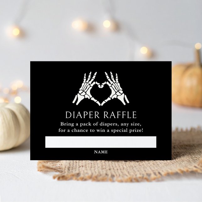 Halloween Skeleton Hands Diaper Raffle Ticket Begleitkarte (Von Creator hochgeladen)