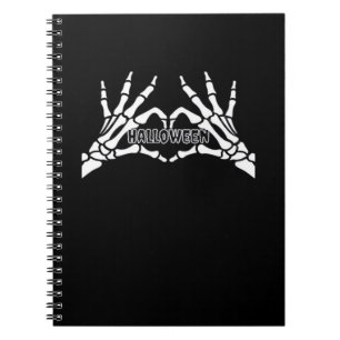 Halloween - Skeleton Hands Herz Notizblock