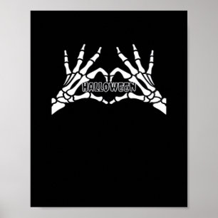 Halloween - Skeleton Hands Herz Poster