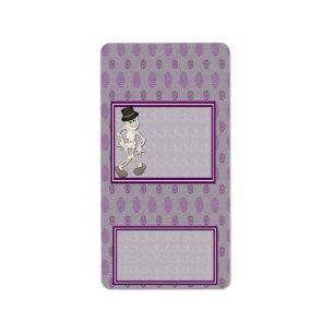 Halloween Skeleton Hershey Miniature Candy Wrapper Adressaufkleber
