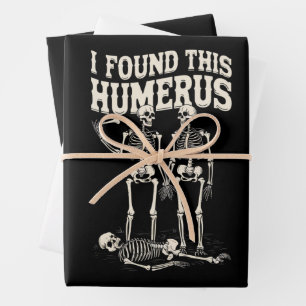 Halloween Skeleton I fand Humerus Funny Costume Geschenkpapier Set