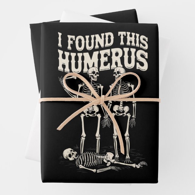 Halloween Skeleton I fand Humerus Funny Costume Geschenkpapier Set (Beispiel)