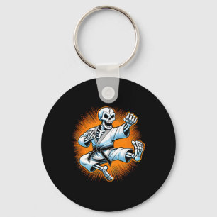 Halloween Skeleton Karate 1 Schlüsselanhänger