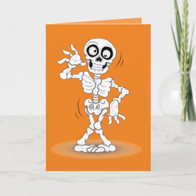 Halloween Skeleton Karte (Vorderseite)