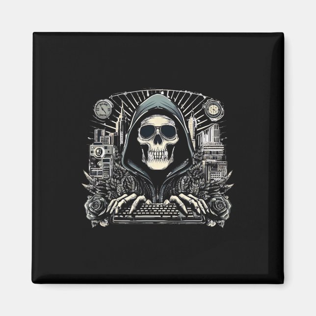 Halloween Skeleton Keyboard Magnet (Vorne)