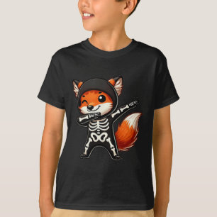 Halloween Skeleton Kinder Women Men Fox T-Shirt
