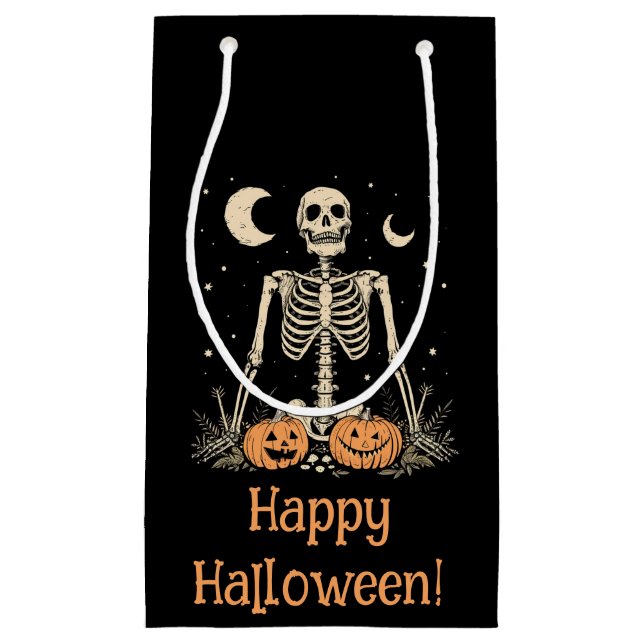 Halloween Skeleton Kleine Geschenktüte (Vorderseite)
