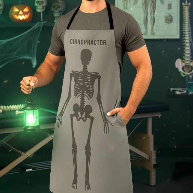 Halloween Skeleton Kostüm Spaß Chiropraktiker Schü Schürze (This could be you at your next Halloween Costume party. Bone Doctor! )