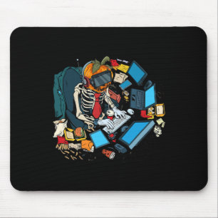 Halloween Skeleton Kürbislaterne Gamer Boys Mousepad