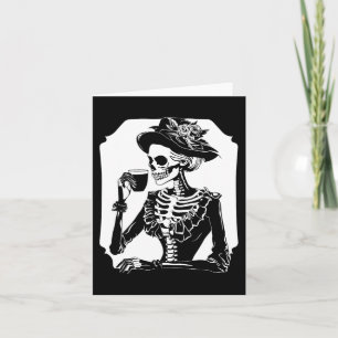 Halloween Skeleton Lazy Drink Coffee Cost Karte