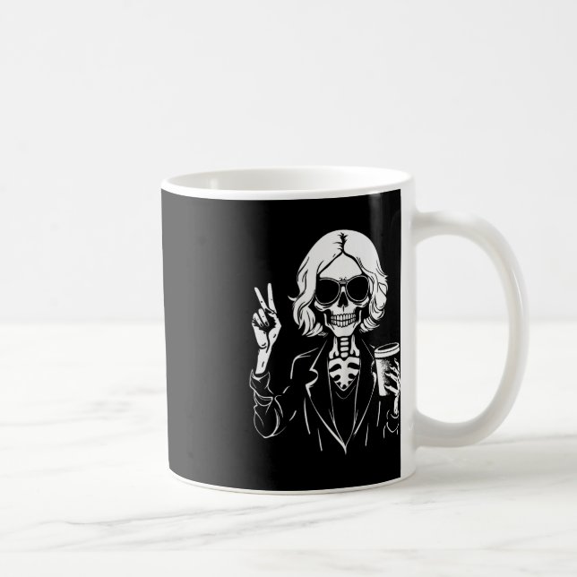 Halloween Skeleton Lazy Drink Cup Costum Kaffeetasse (Rechts)