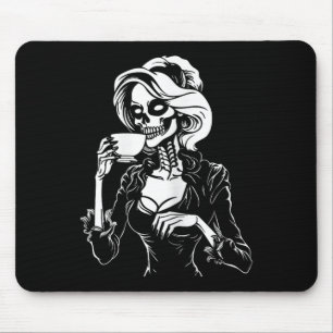 Halloween Skeleton Lazy Skull Trinkwasserkosten Mousepad