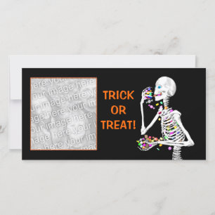 Halloween Skeleton Leckereien Feiertagskarte