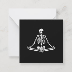 Halloween Skeleton Lotus Yoga Balance Birthday Mitteilungskarte