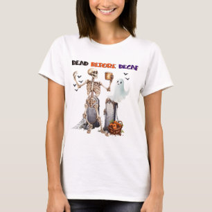 HALLOWEEN SKELETON MIT KAFFEE T-Shirt