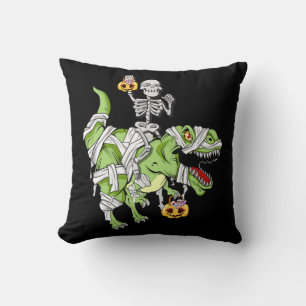 Halloween Skeleton Mummy Dinosaur T rex Fun Hallow Kissen