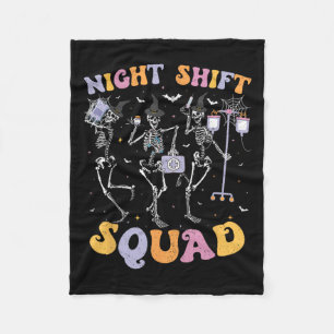 Halloween-Skeleton-Nurse-NachtSquad Fleecedecke