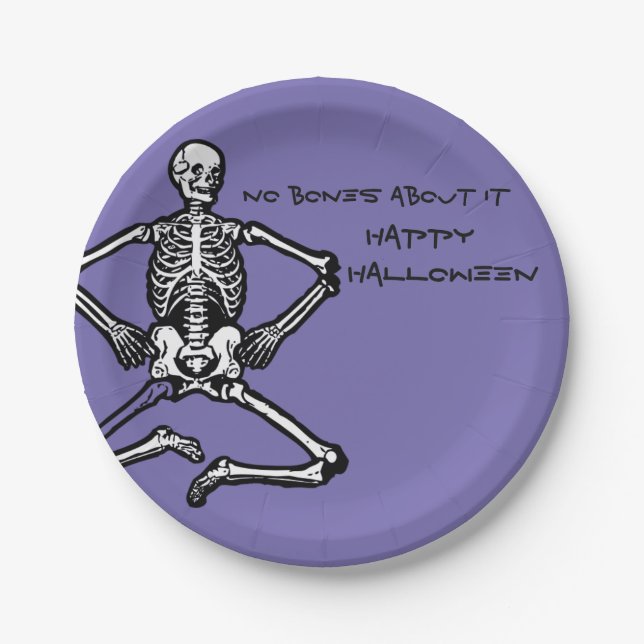 Halloween Skeleton Paper Teller 7" (Vorderseite)