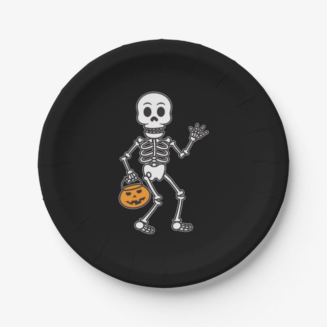 Halloween Skeleton Party Paper Teller (Vorderseite)