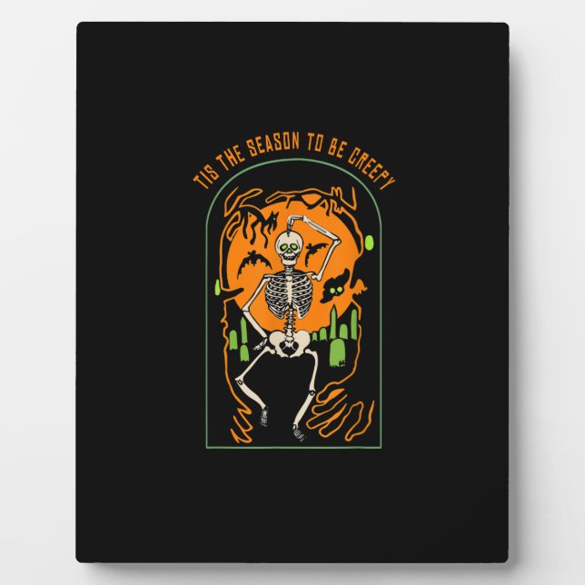 Halloween Skeleton Party Tis The Season To Be Cree Fotoplatte (Vorderseite)