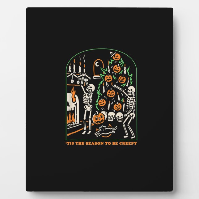 Halloween Skeleton Party Tis The Season To Be Cree Fotoplatte (Vorderseite)
