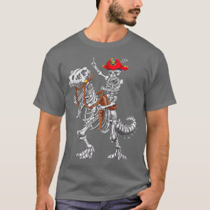 Halloween Skeleton Pirate Reiten Skelett T-Shirt