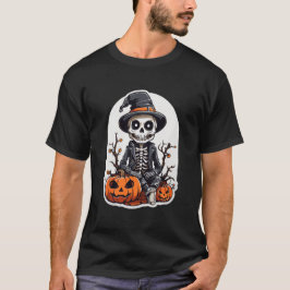 Halloween Skeleton Pumpkin Hexenkunst Kunst T-Shirt