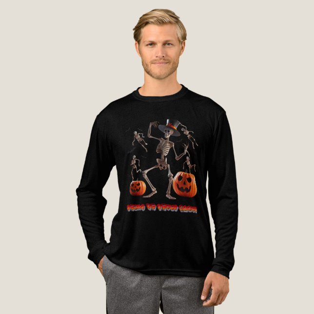 Halloween Skeleton & Pumpkin T - Shirt - Spooky Co (Volle Vorderseite)