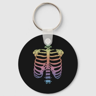Halloween Skeleton Rib Cage Zombie Costume T-Shirt Schlüsselanhänger