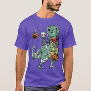 Halloween Skeleton Riding Dinosaurier Tre 3966 T-Shirt