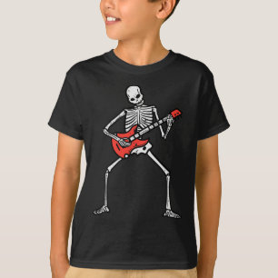 Halloween Skeleton Rock Guitar Costume Rocker Men T-Shirt