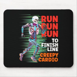 Halloween Skeleton Runner Creepy Cardio Jogger Spo Mousepad