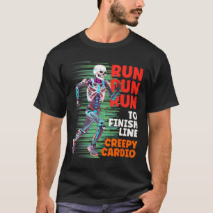 Halloween Skeleton Runner Creepy Cardio Jogger Spo T-Shirt